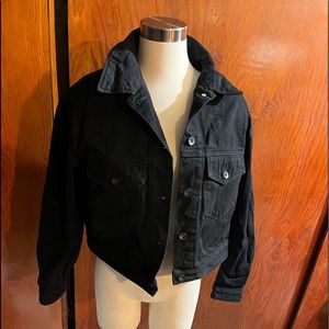 UNI GLO BLACK DENIM JACKET. PERFECT CONDITION